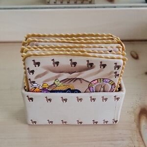 Bolivia Leather Coasters Set Of 6